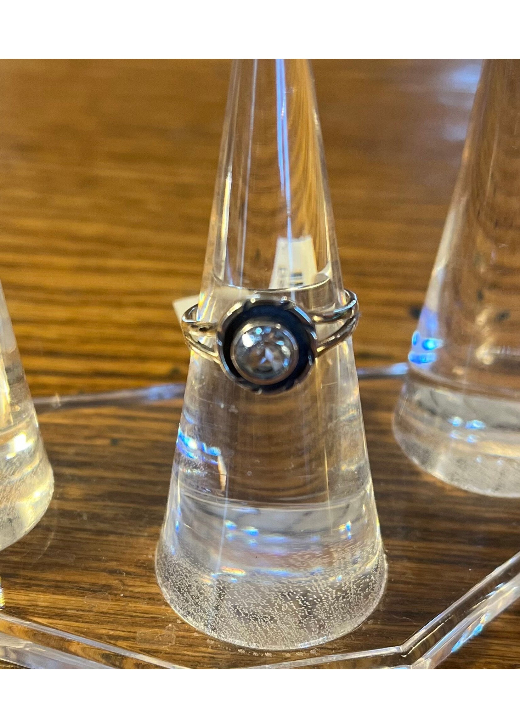 Monica Mehta Designer Sterling Silver Ring W Blue Topaz