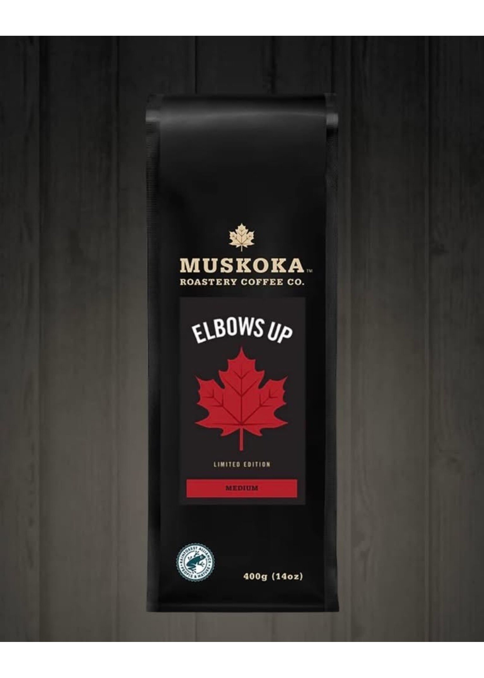 Muskoka Roastery Coffee Co. Elbows Up!  Medium Roast Coffee. 400 g
