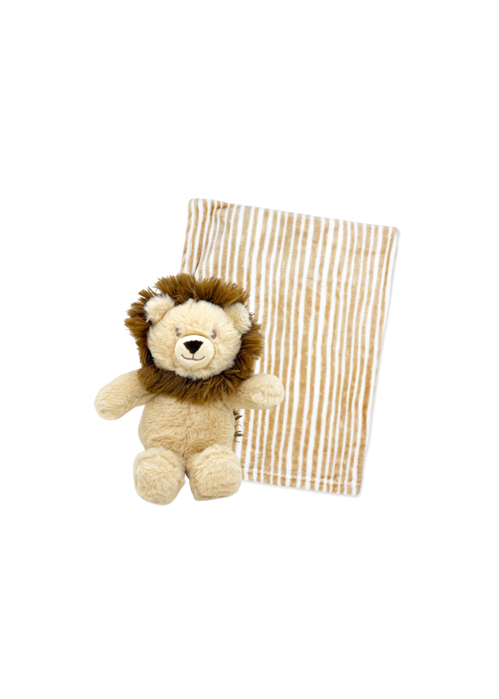 Jesse & Lulu Plush Toy with Blanket: Tan Lion