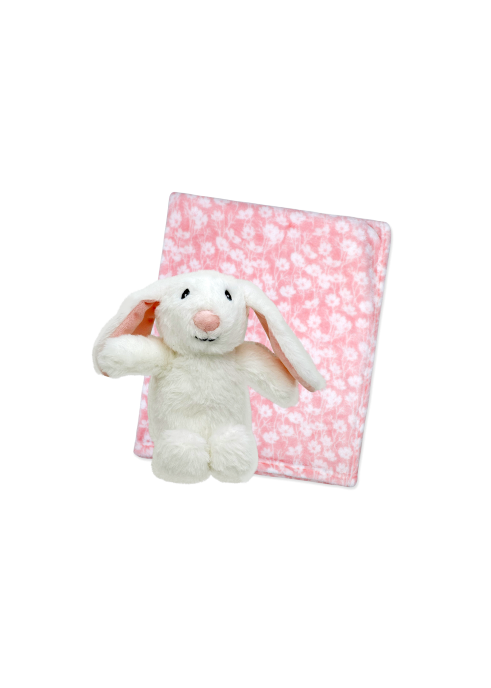 Plush Toy with Blanket: White Bunny