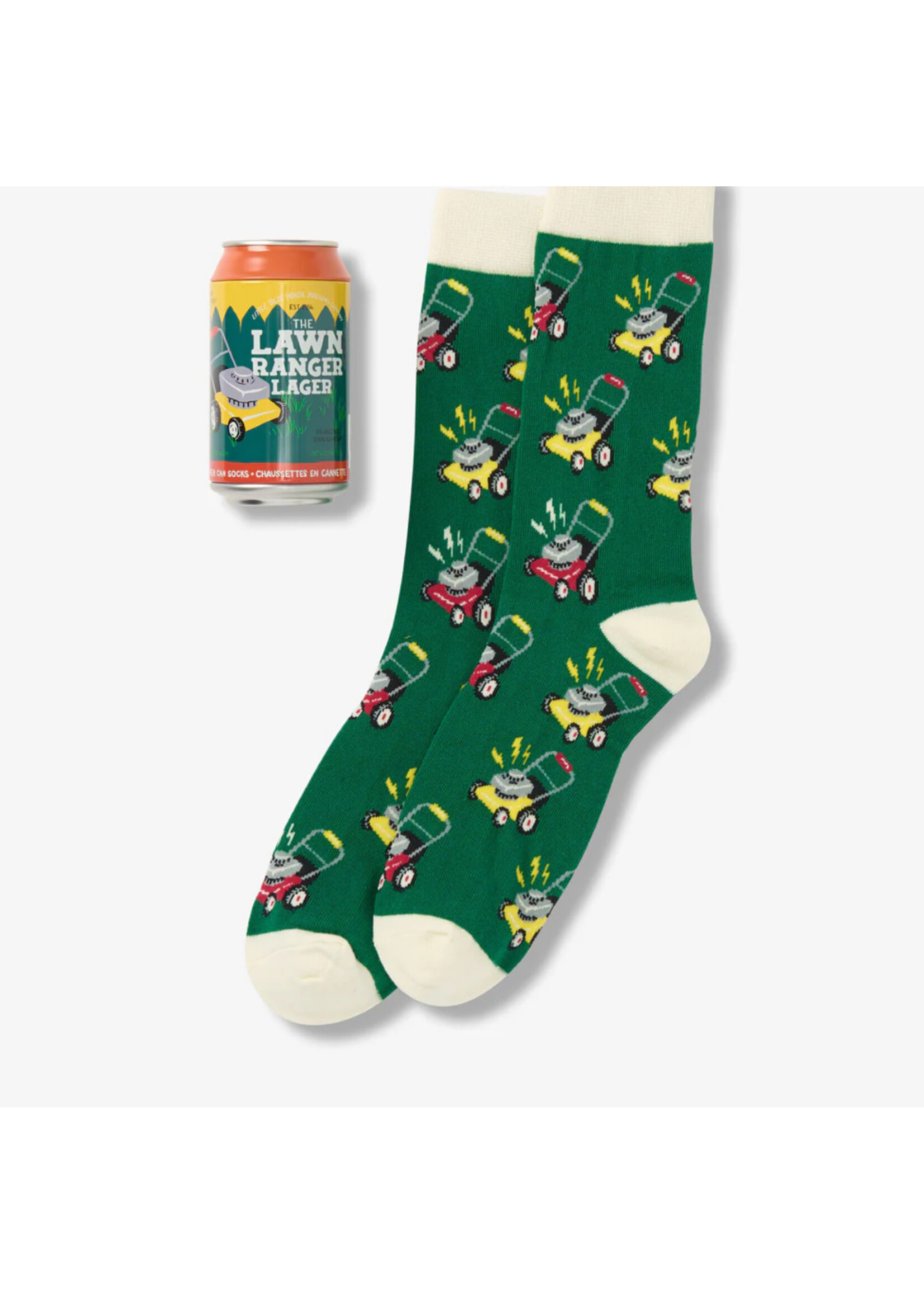 Little Blue House Men's Lawn Ranger Beer Can Socks