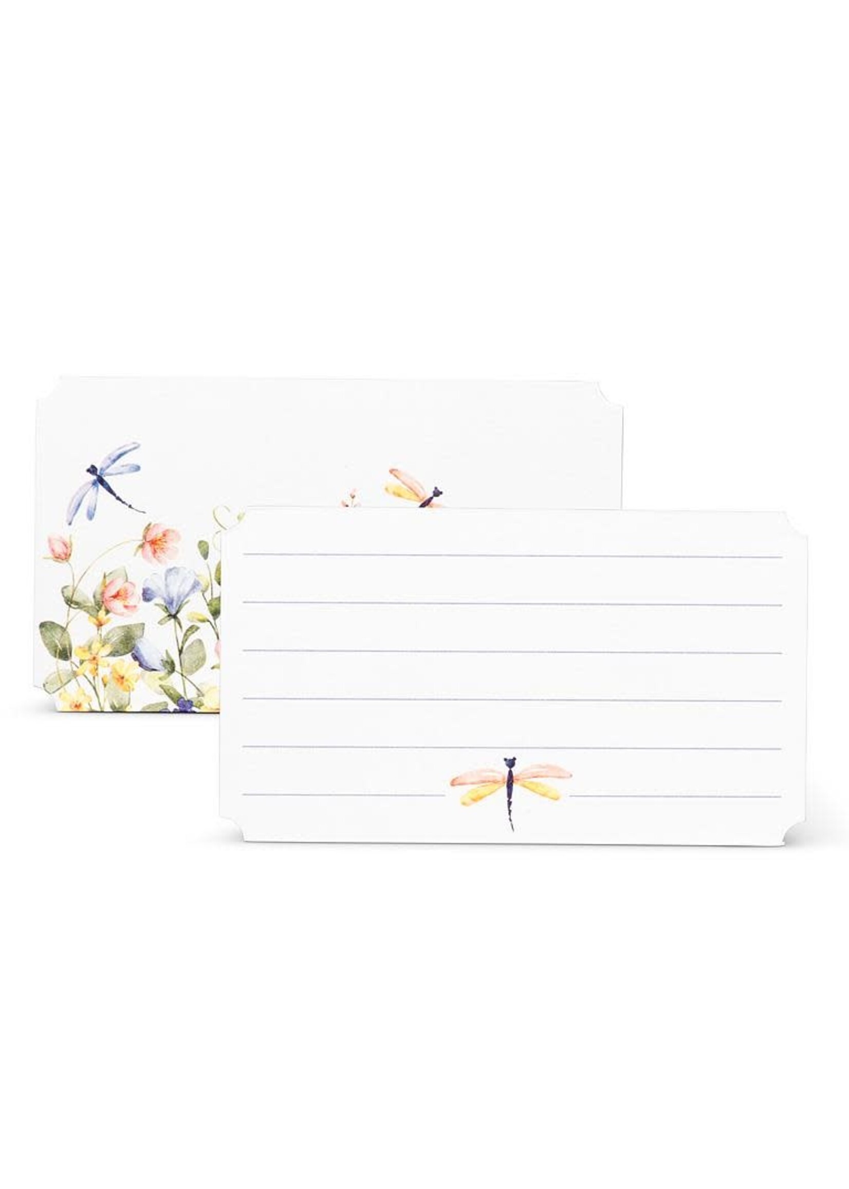 Floral & Dragonfly Mini Note Cards. 50 Pieces