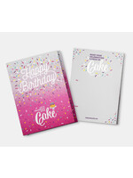 InstaCake Happy Birthday Cake Card - Pink