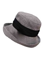 Casual Hat shapeable brim turned up hat Grey