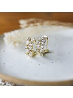 Glee Lustrous Studs-gold-clear