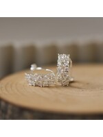 Glee Lustrous Studs-silver-clear