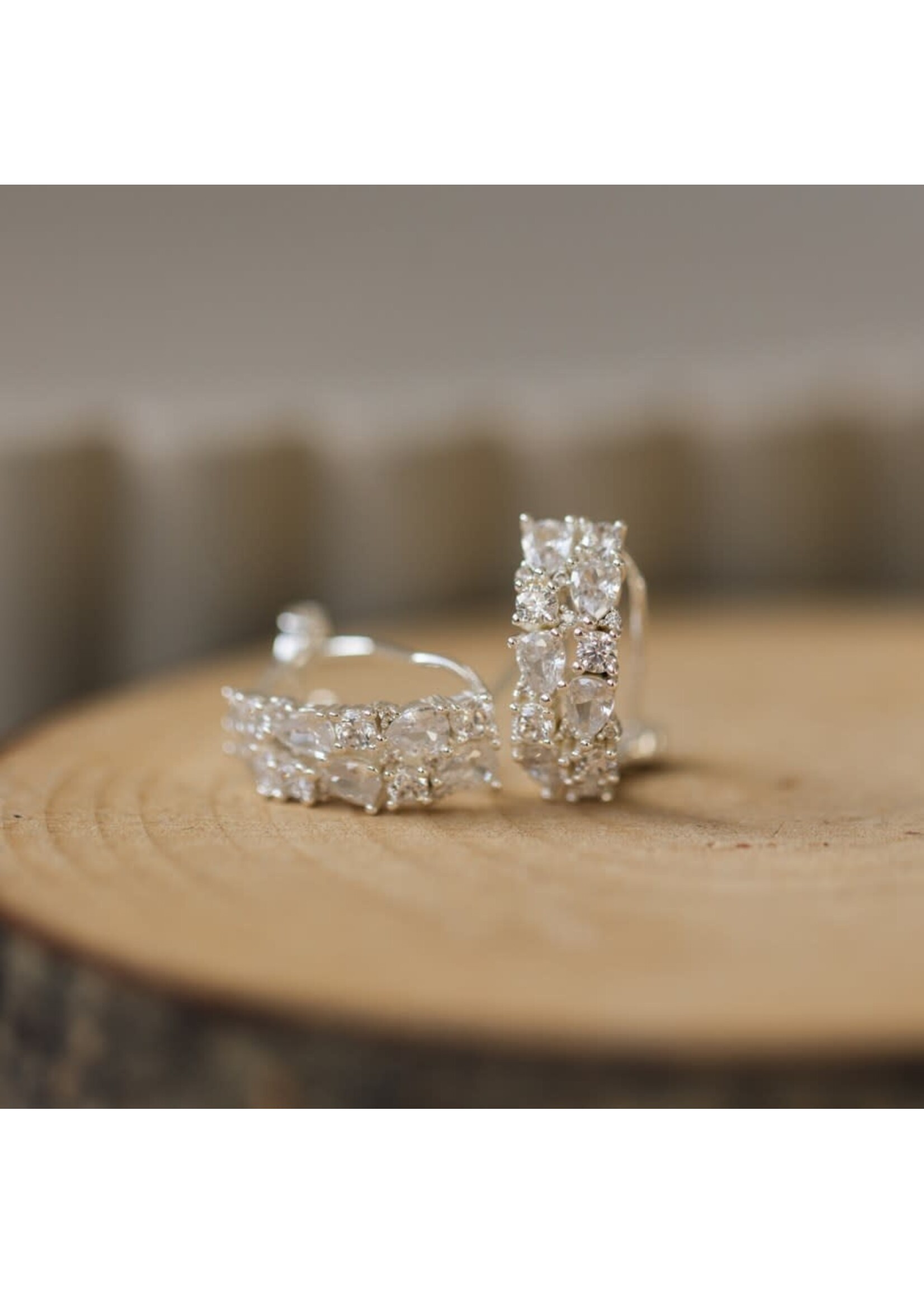 Glee Lustrous Studs-silver-clear