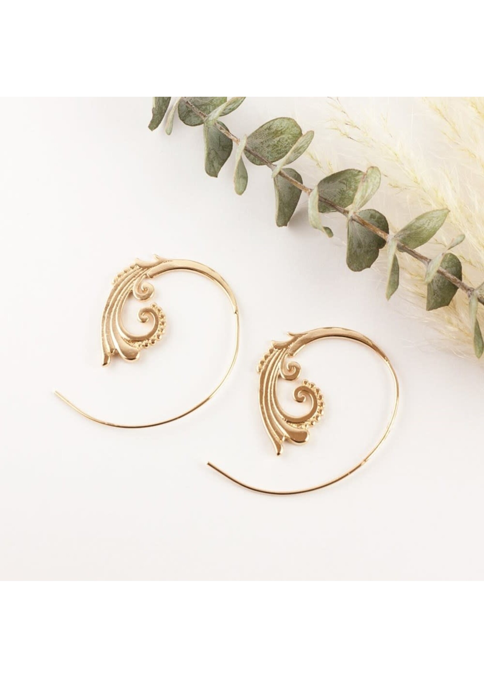 Wild Abandon Henna earrings - Gold