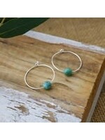 Wild Abandon Bohemian whispers hoops-turquoise/silver