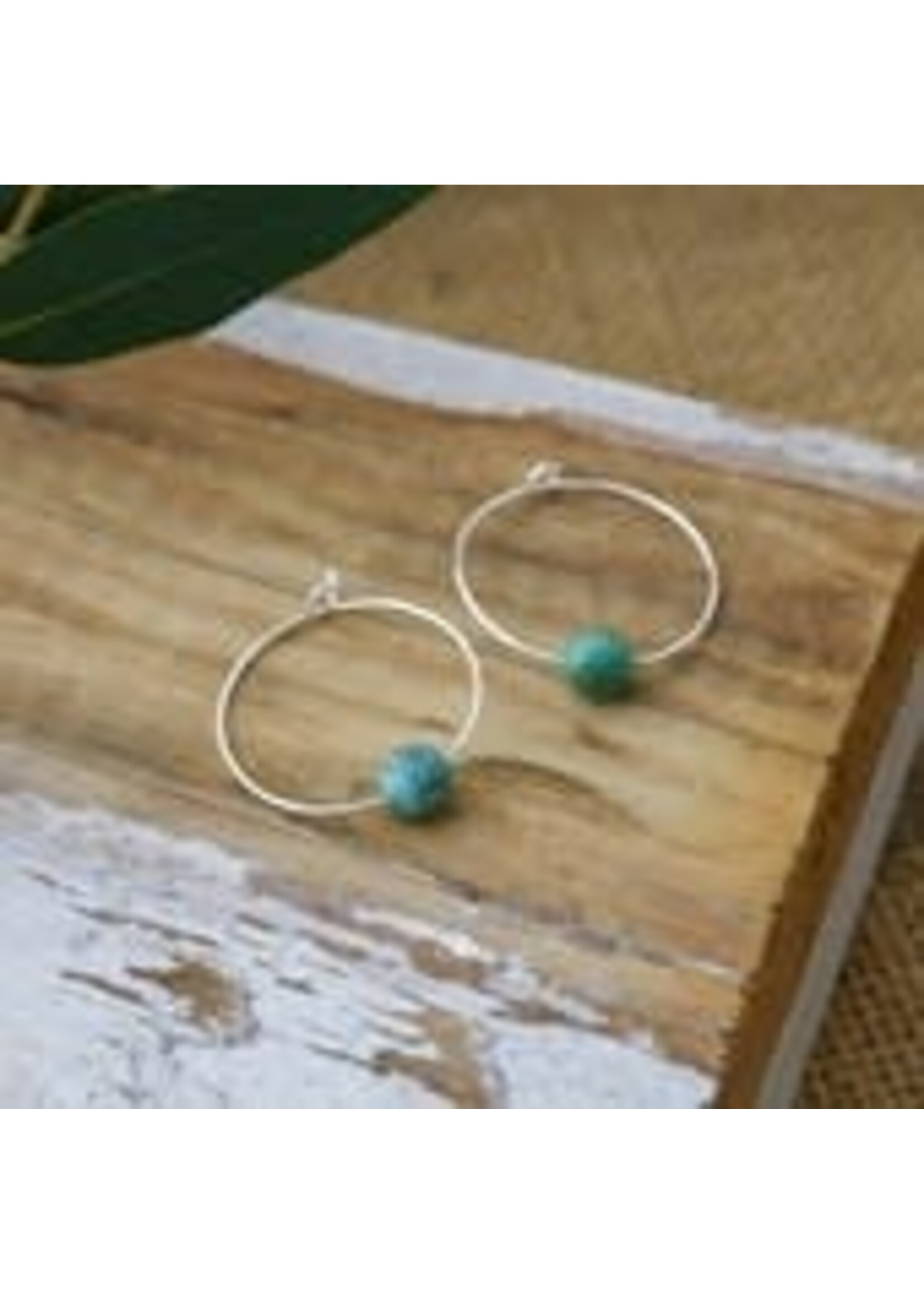 Wild Abandon Bohemian whispers hoops-turquoise/silver