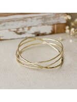 Wild Abandon Entwined bangle - Gold