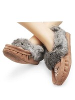 Laurentian Chief Ladies Slipper w Fur Trim