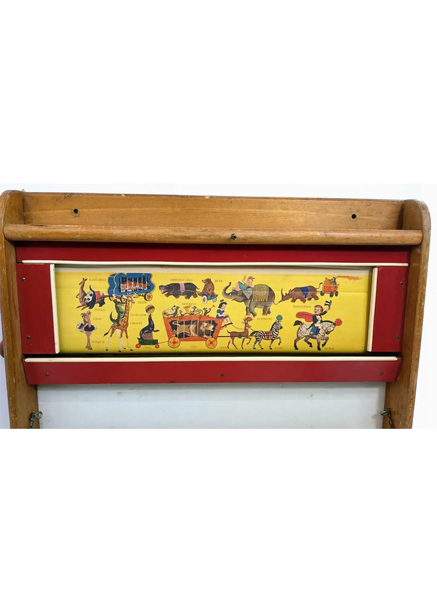 1940s Children's Folding Chalk Board Desk Setup