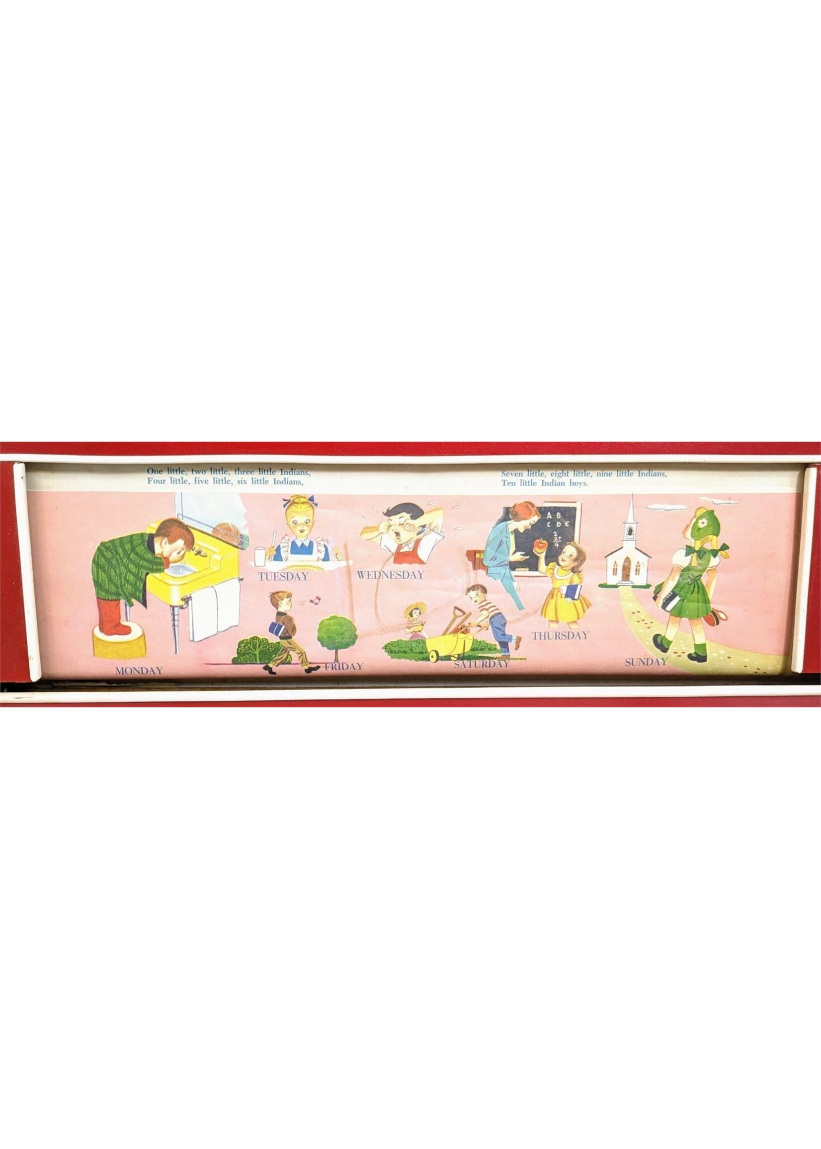 1940s Children's Folding Chalk Board Desk Setup