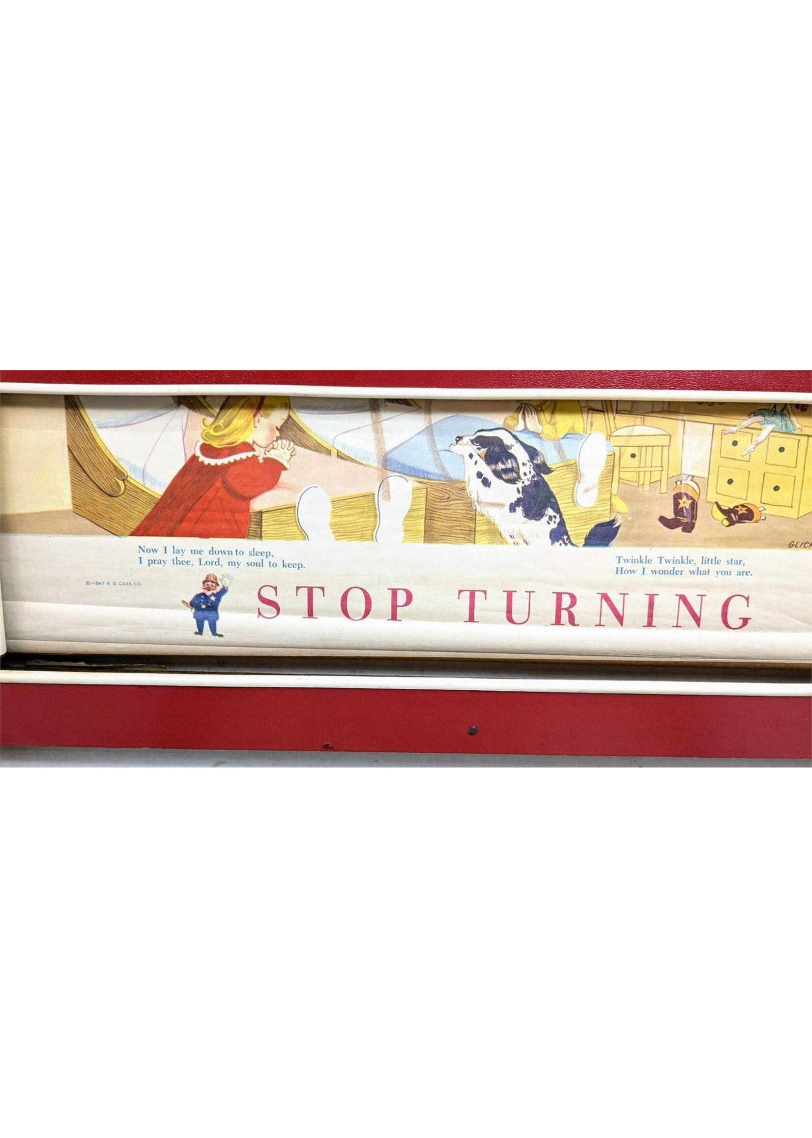 1940s Children's Folding Chalk Board Desk Setup