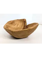 Hand-Carved Natural Hardwood Bowl