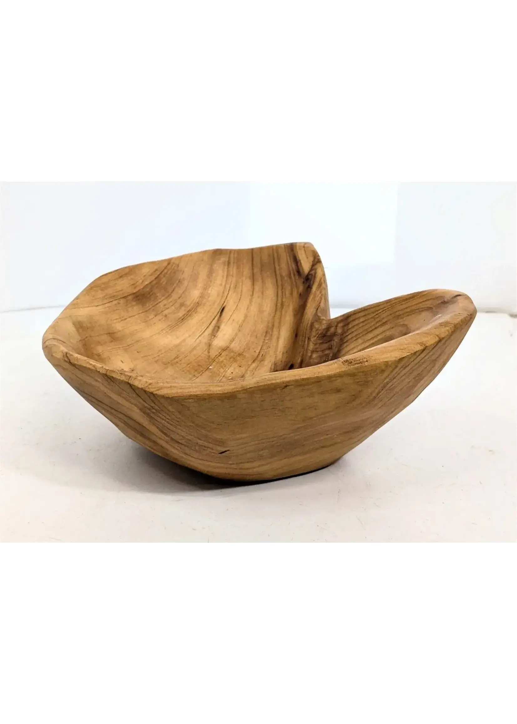 Hand-Carved Natural Hardwood Bowl
