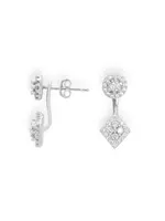 Cubic Stud with Peek-a-Boo Cubic Diamond Shape.