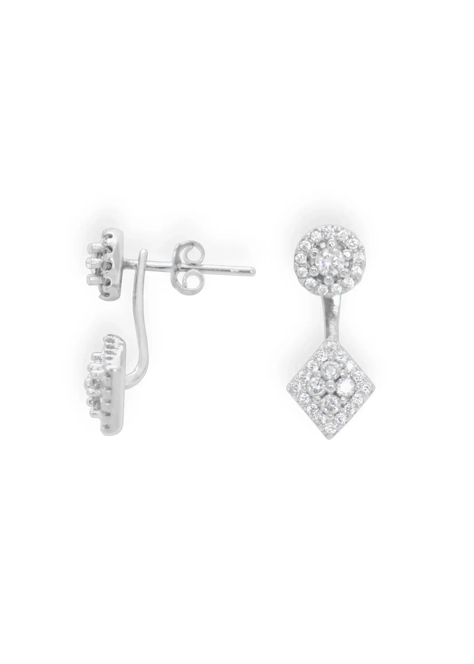 Cubic Stud with Peek-a-Boo Cubic Diamond Shape.