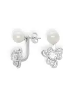 Pearl Stud with Peek-a-Boo Cubic.