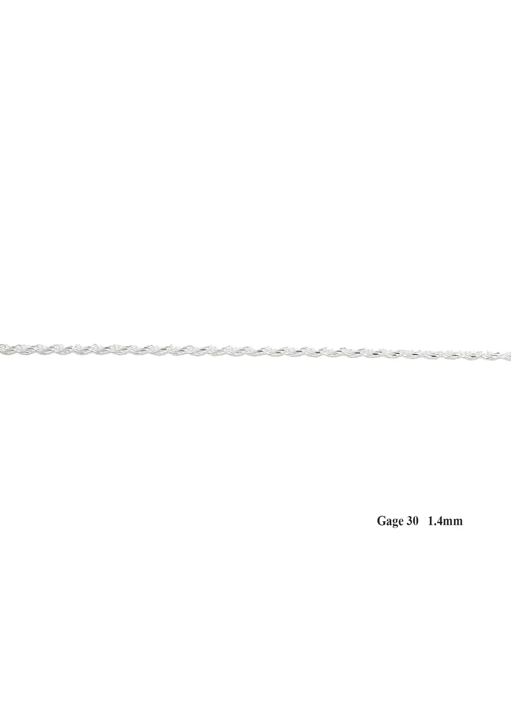 Sterling Silver Rope Chain 22”