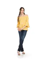 Daisy Printed Double Gauze Ots Blouse