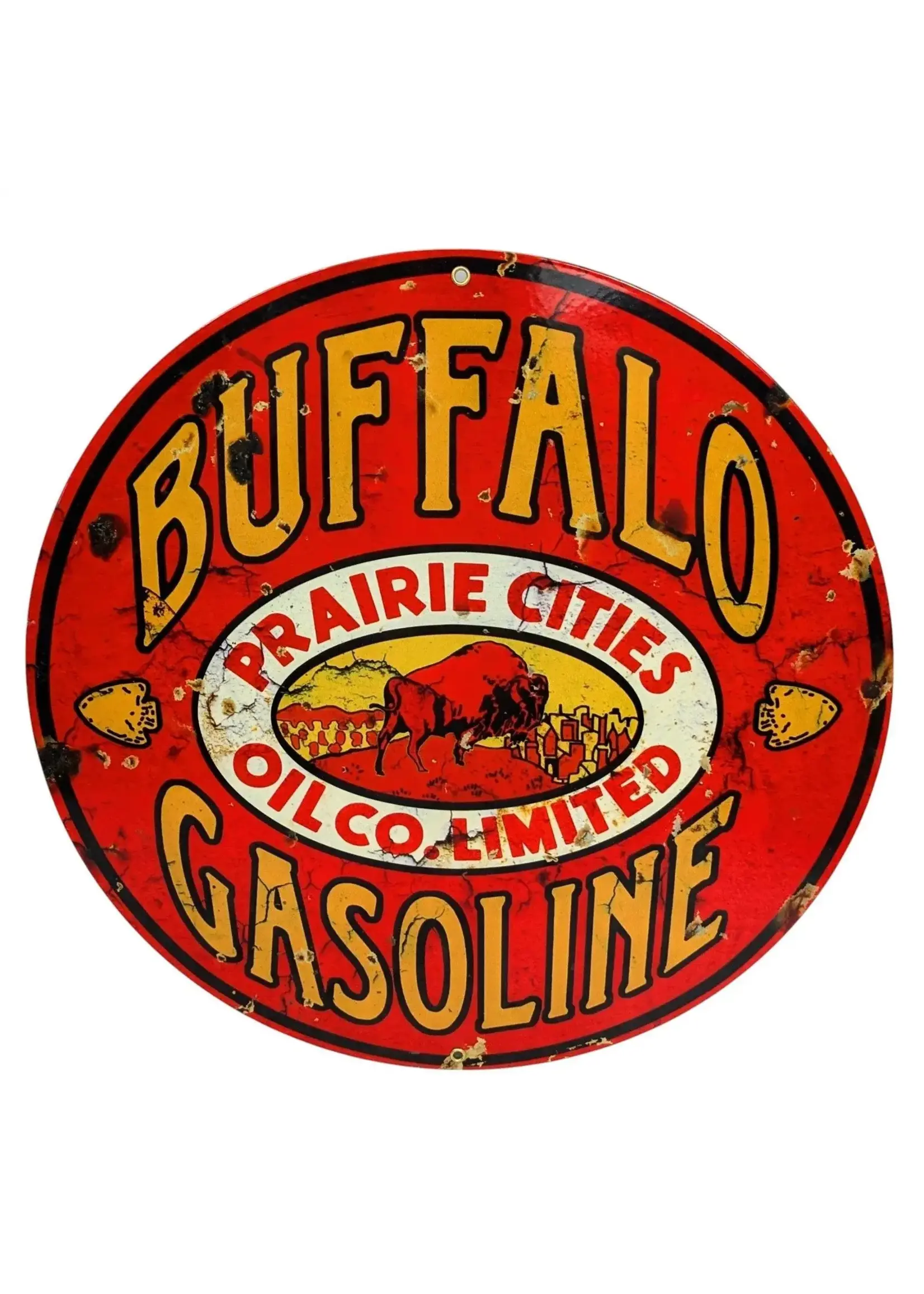 Buffalo Gasoline Pump Sign