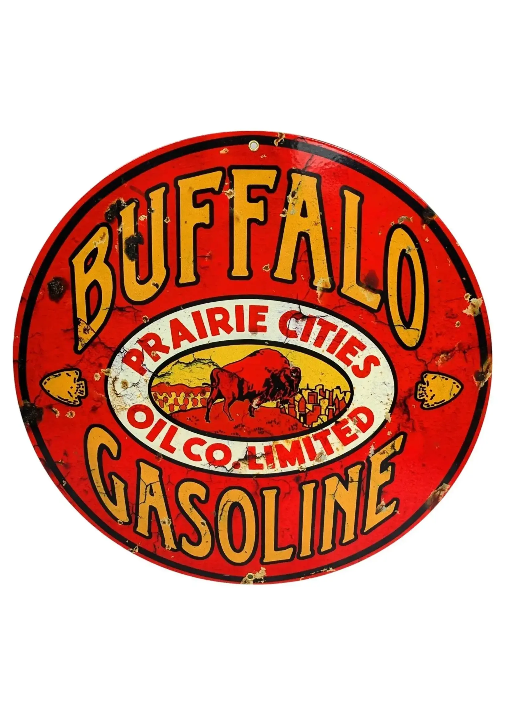 Buffalo Gasoline Pump Sign