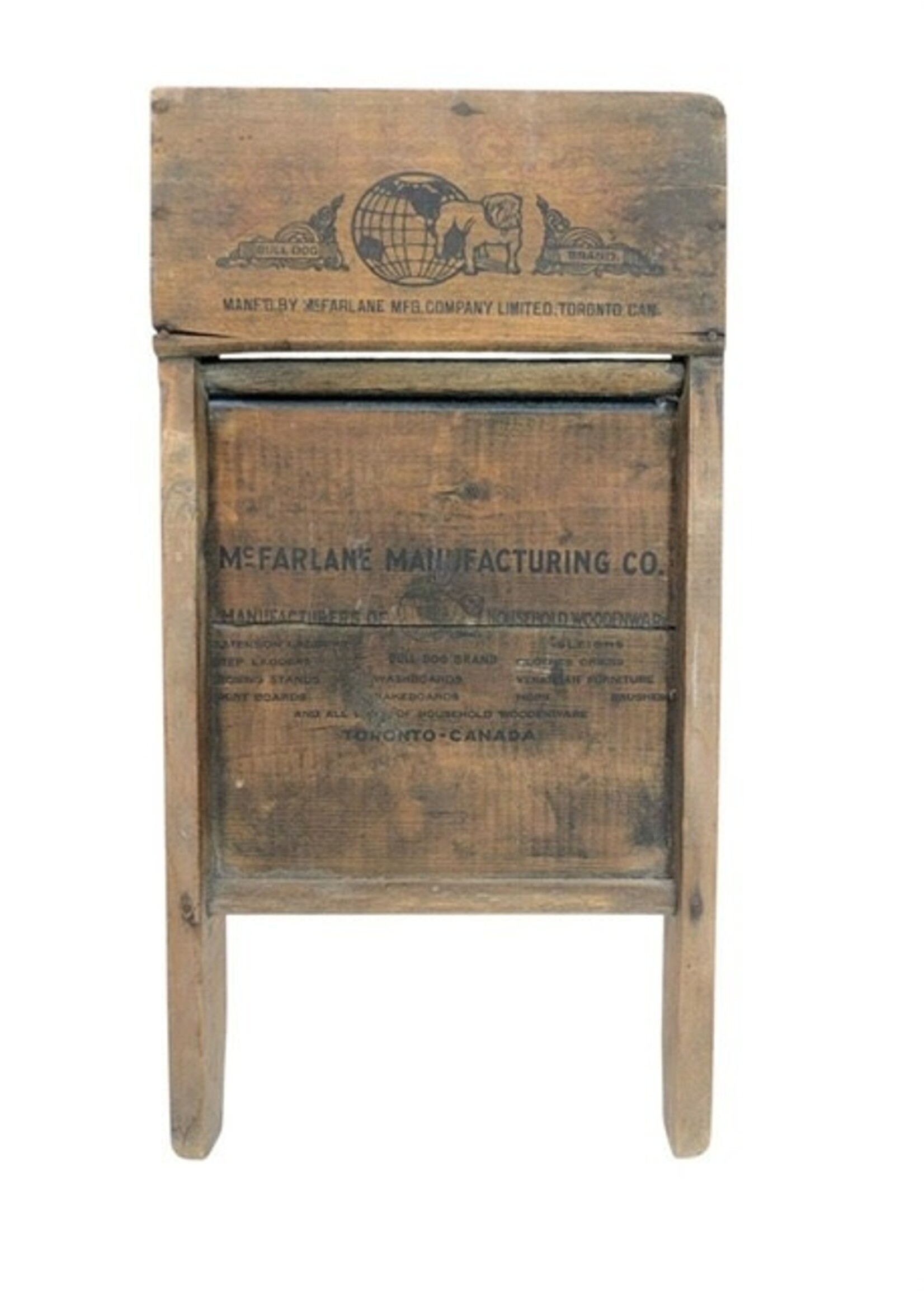 Wood Bulldog Washboard by McFarlane Mfg Co