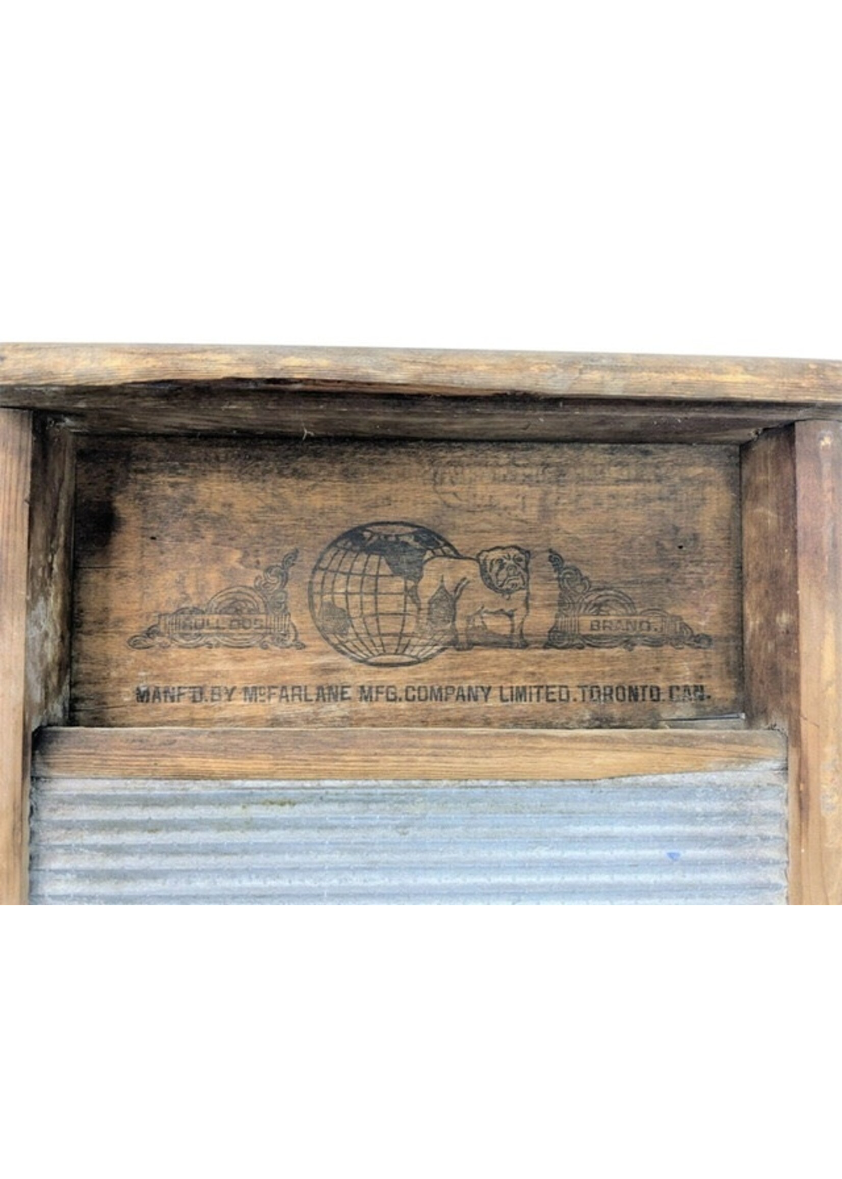 Wood Bulldog Washboard by McFarlane Mfg Co