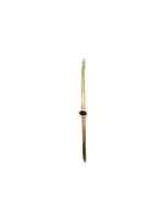 Gold Plated Bangle with Black Cubic