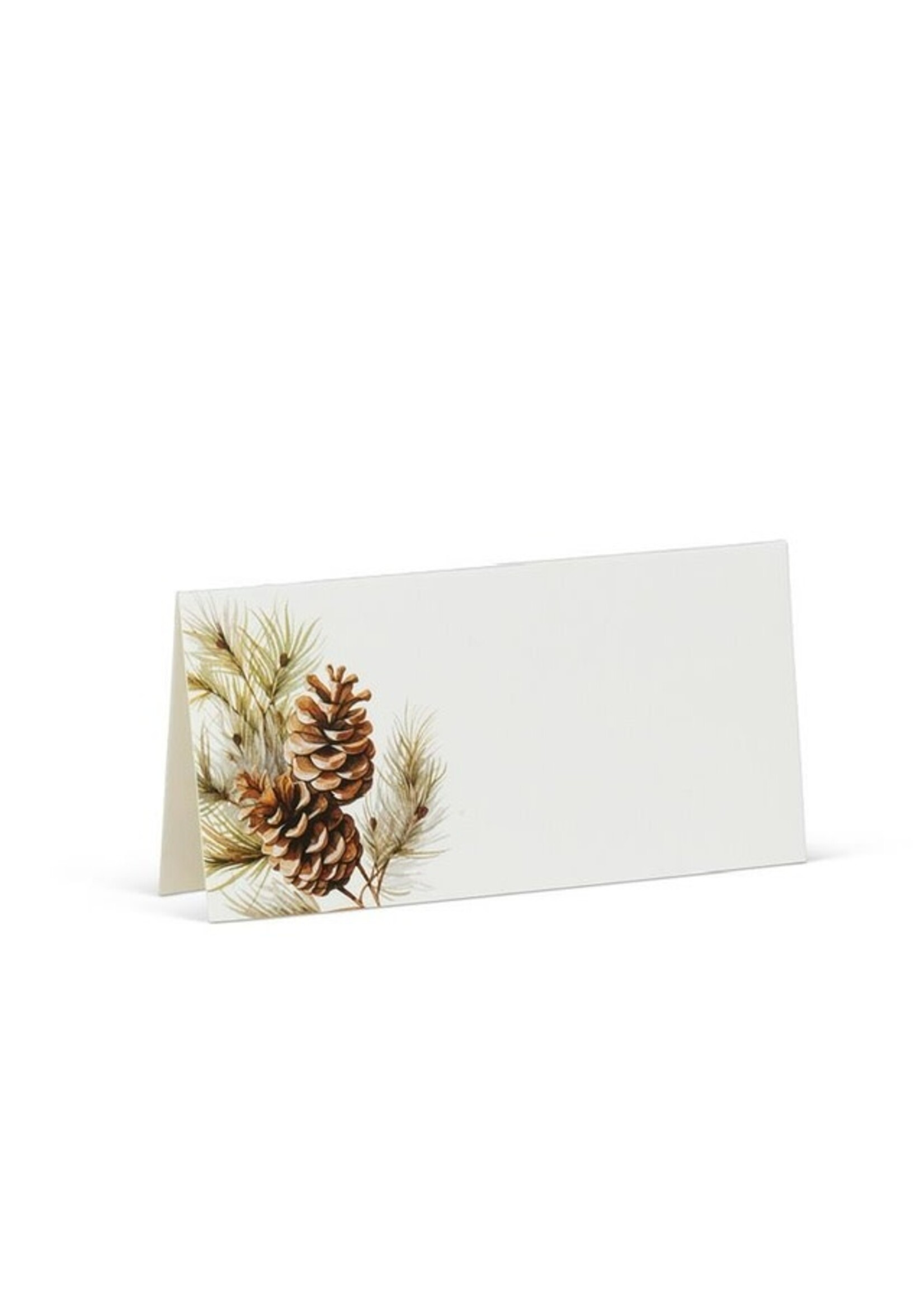 Pinecones & Branches Fold Placecard. 12 Pieces