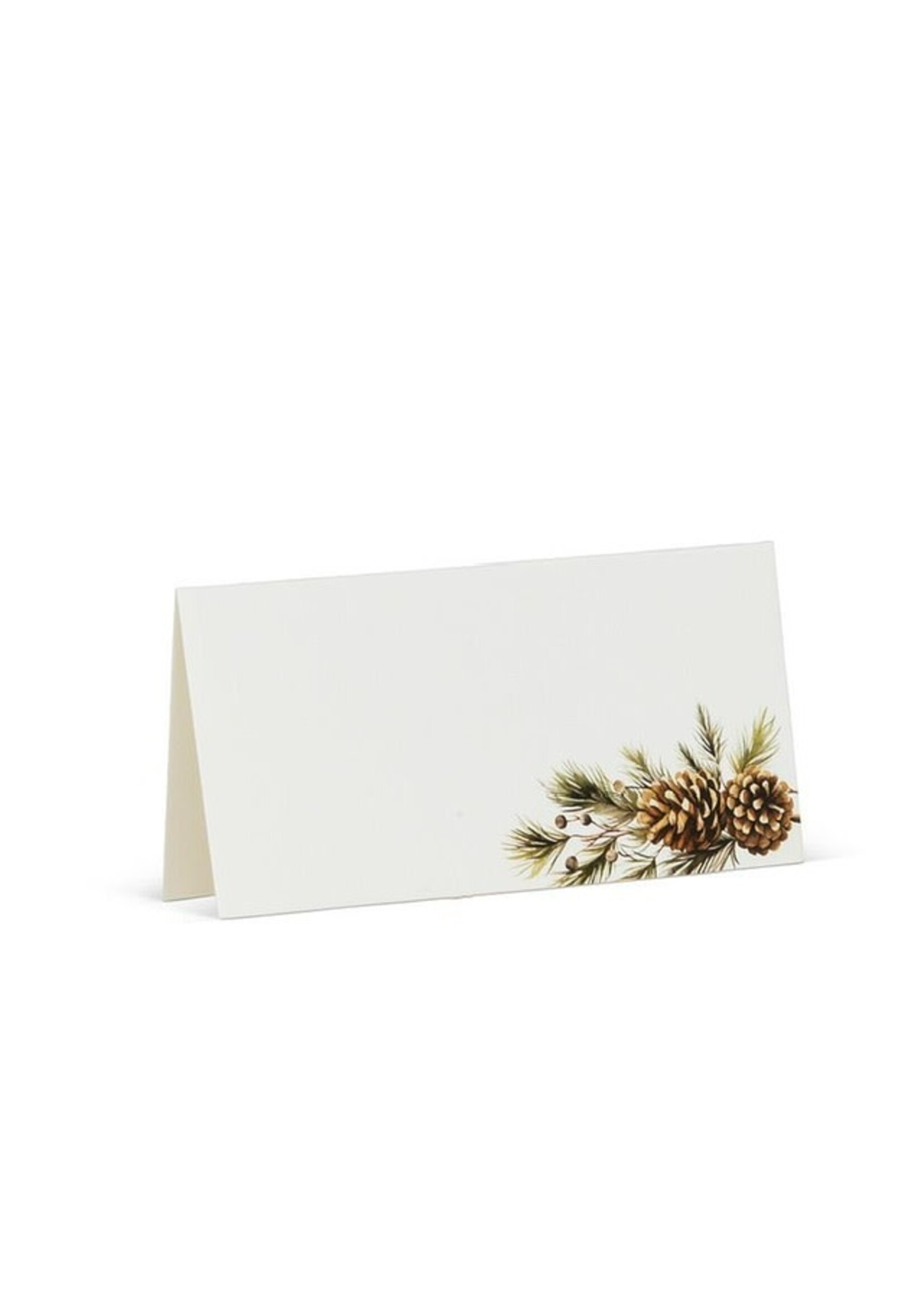 Pinecones & Branches Fold Placecard. 12 Pieces
