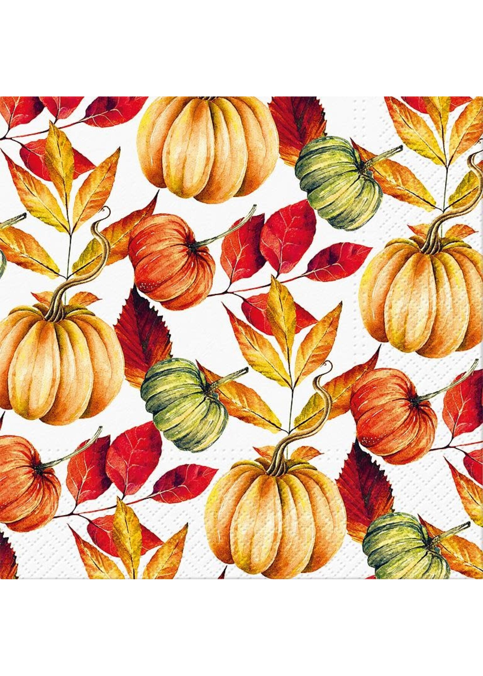 Luncheon Autumn Pumpkin Napkins. Pack of 20