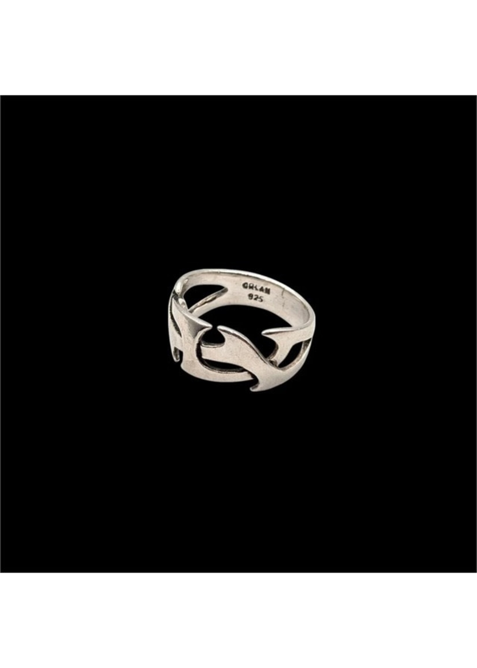 Sterling Signed ORLAN Gothic Tribal Blade Ring