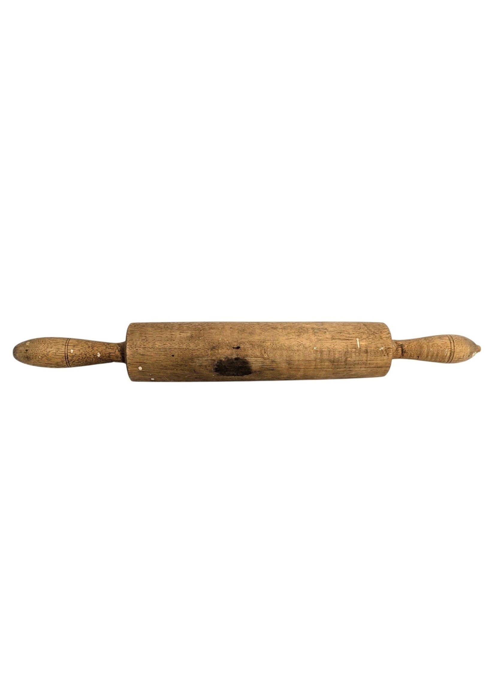 Wooden Rolling Pin with Turned Handles