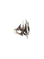 Sterling Silver Gothic Sword & Shield Ring