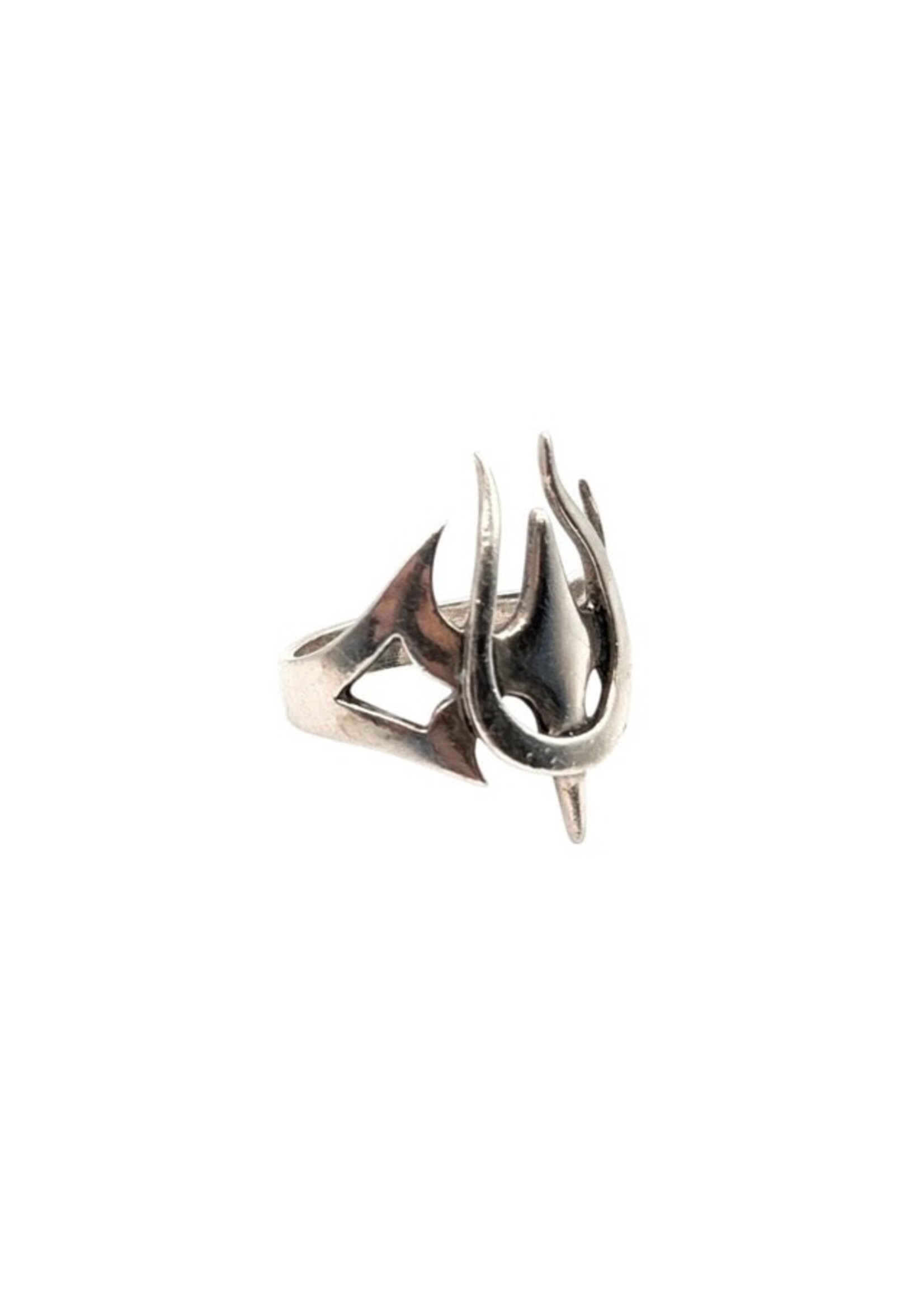Sterling Silver Gothic Sword & Shield Ring