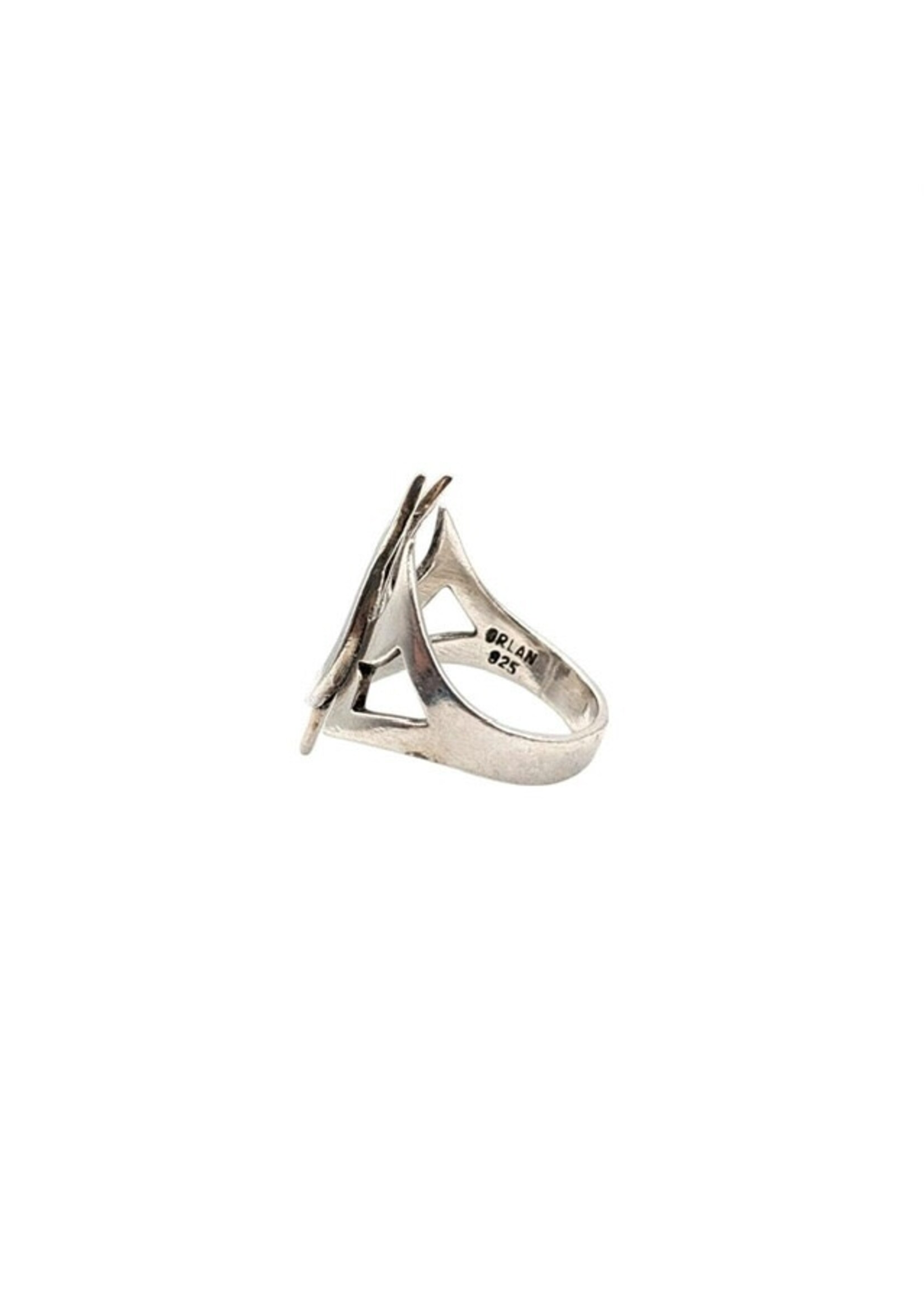 Sterling Silver Gothic Sword & Shield Ring