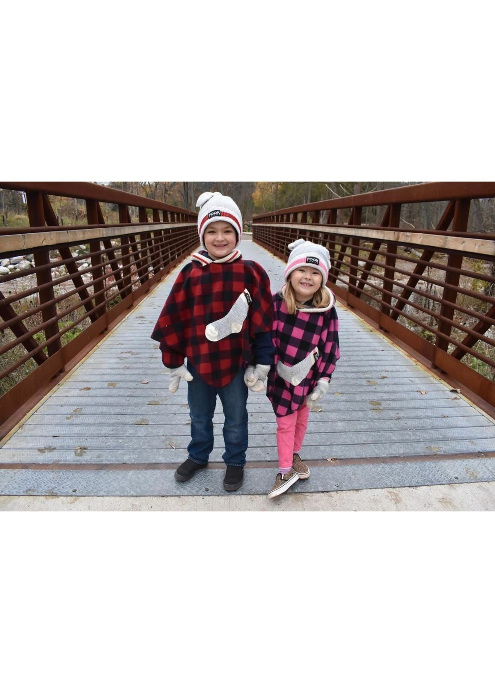 Pook Pookie Poncho - Pink Toddler/Youth Polar Fleece