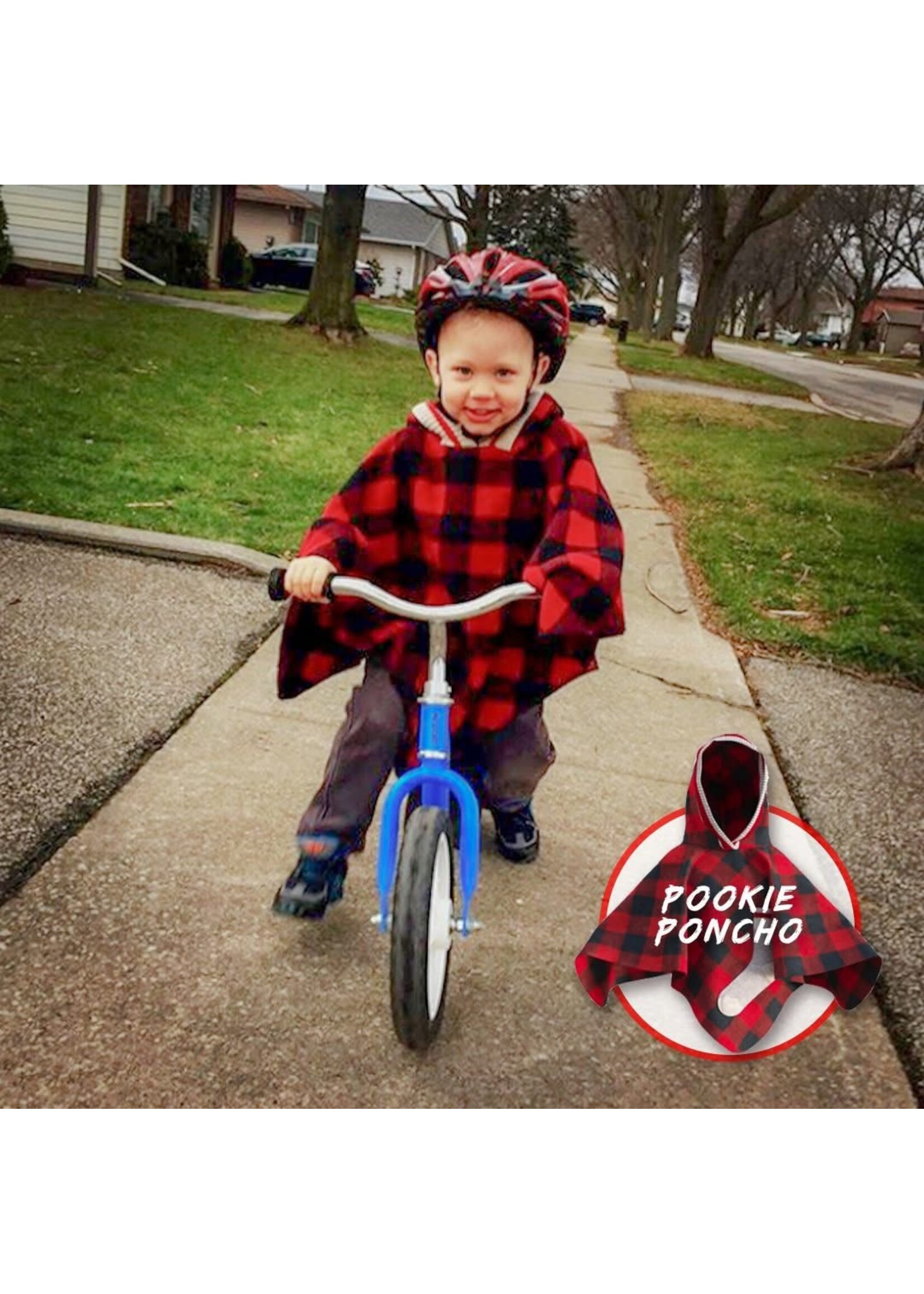 Pook Pookie Poncho - Red Toddler/Youth Polar Fleece