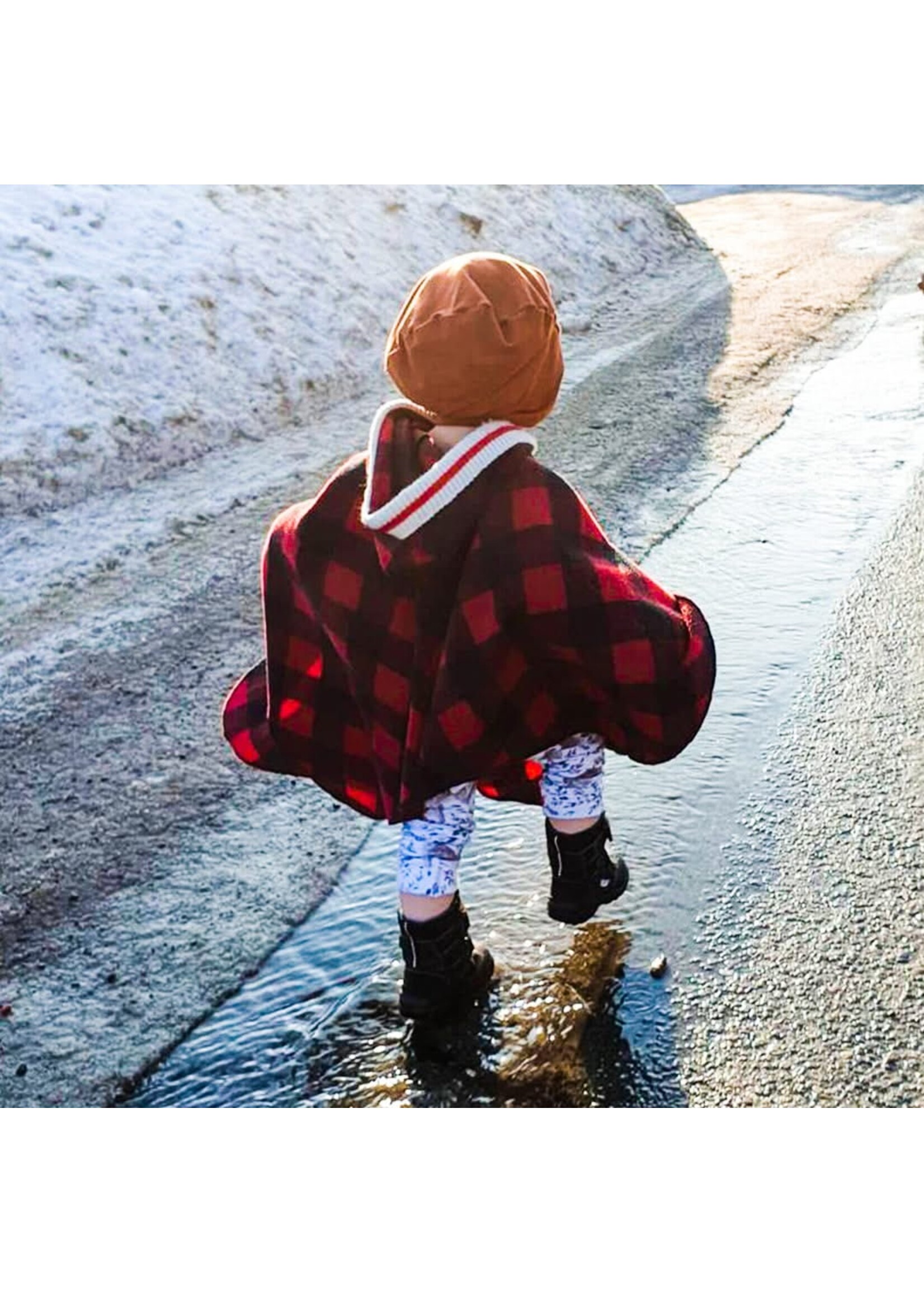 Pook Pookie Poncho - Red Toddler/Youth Polar Fleece