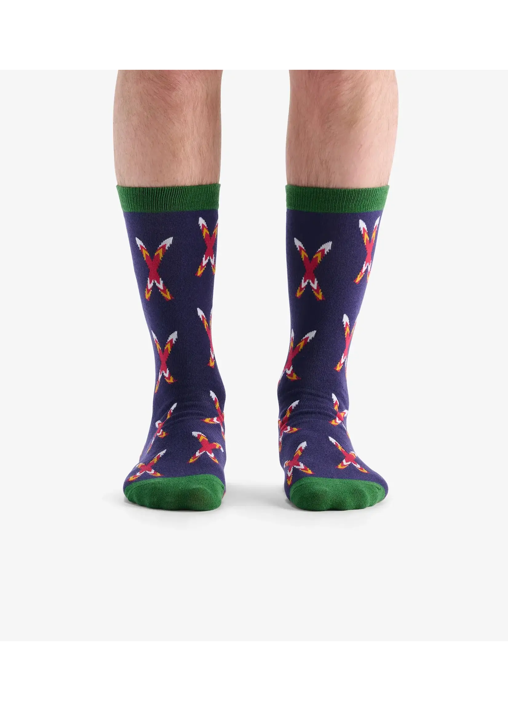 Hatley Men's Crossed Skis Beer Can Socks