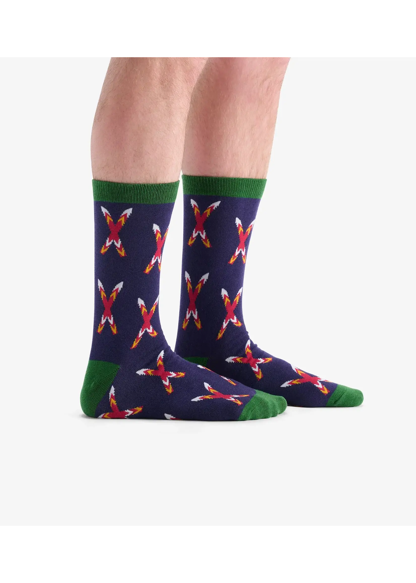 Hatley Men's Crossed Skis Beer Can Socks