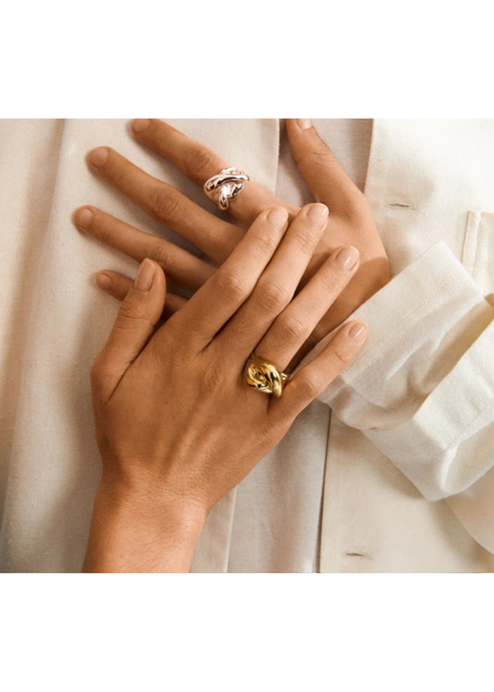 Pilgrim UNFOLD ring silver-plated
