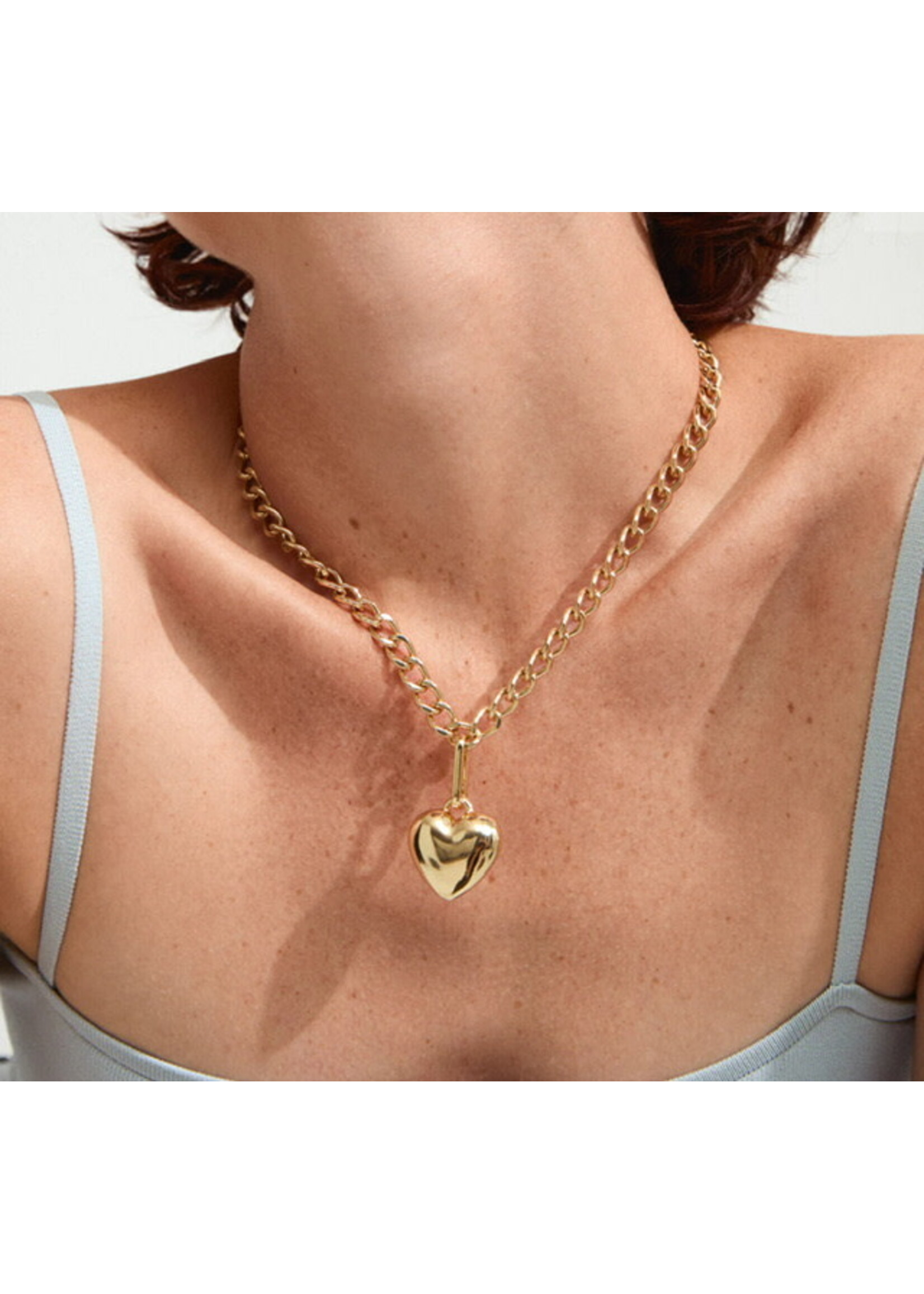Pilgrim CHARM full heart pendant gold-plated