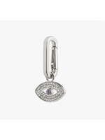 Pilgrim CHARM eye pendant, silver-plated