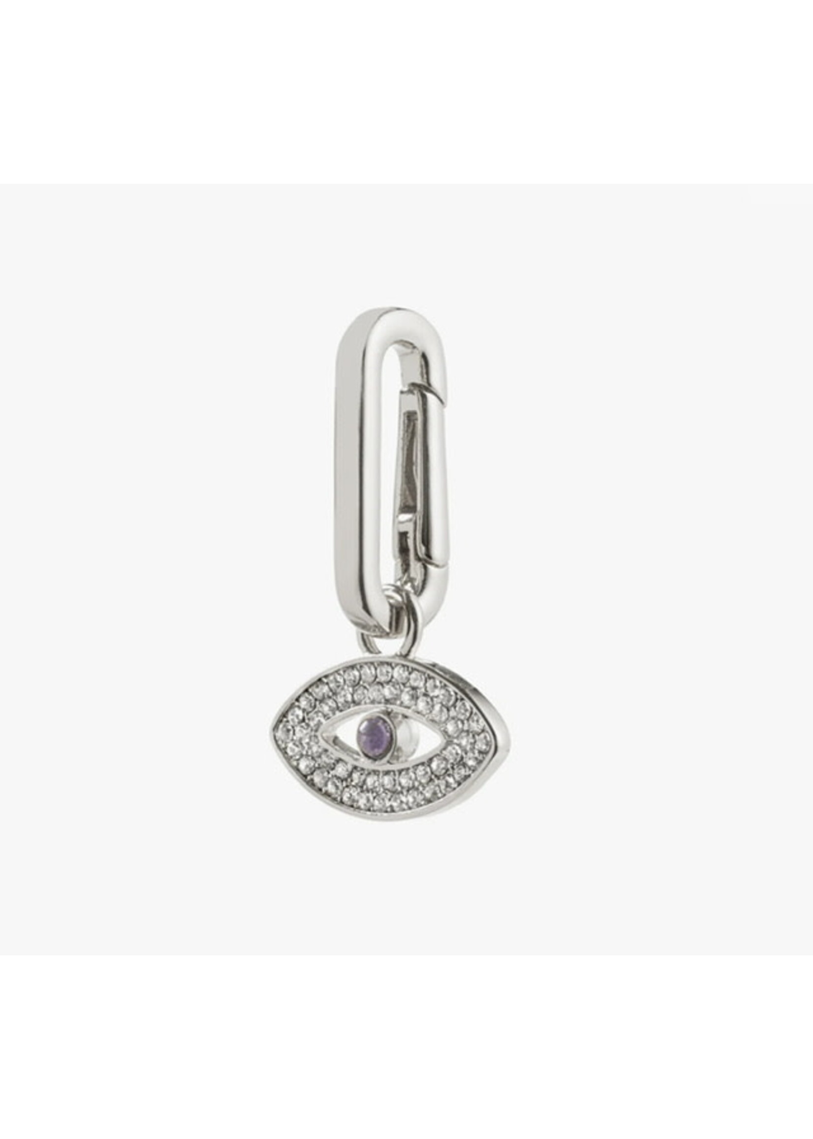 Pilgrim CHARM eye pendant, silver-plated