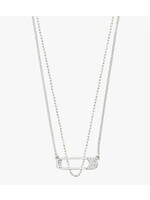 Pilgrim INSTANT necklace, 2-in-1 set, silver-plated