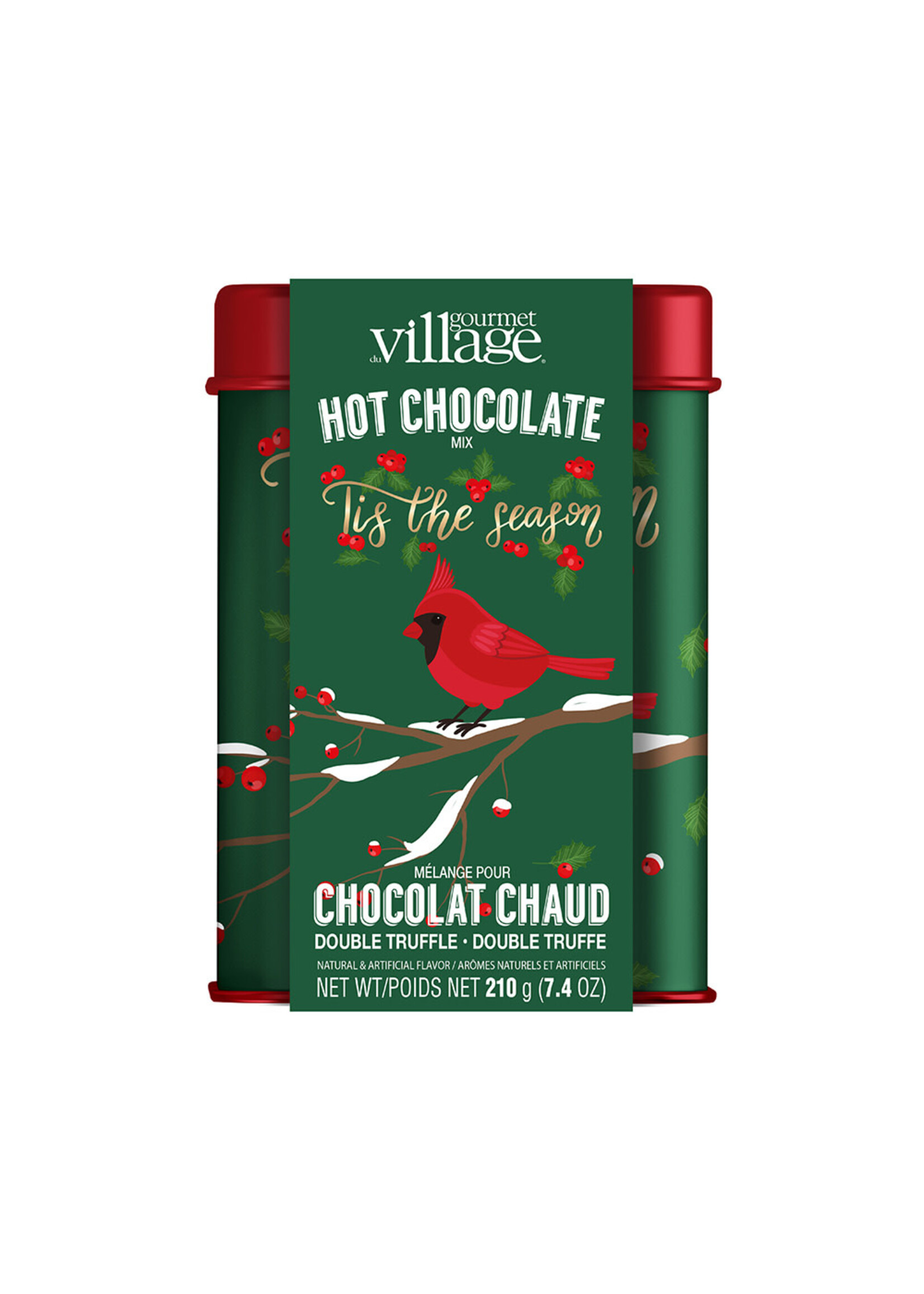 Gourmet du Village Holly Berry Cardinal Keepsake Tin